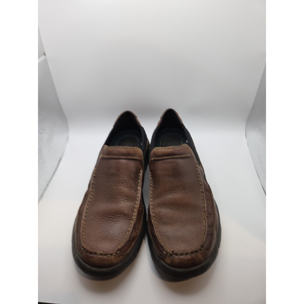 Clarks Slip On Loafers Men's Size 8.5M Brown Leather Casual Comfort Shoes 78849 - Picture 2 of 7